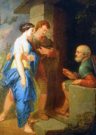 Bernhard Rode Daphnis bring seine Phyllis vor seinen Vater Germany oil painting art